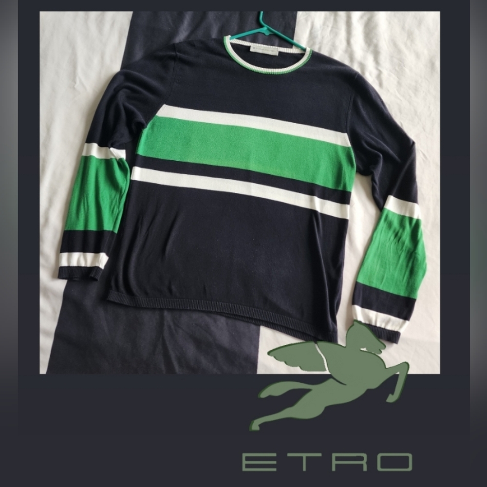 ETRO Milano Colorblock Sweater Lightweight XXL